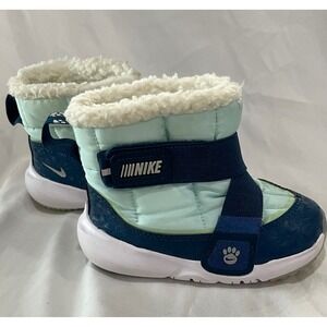 Nike Flex‎ Advance SE Baby Toddler Winter Snow Boots Aqua Blue Size 7C